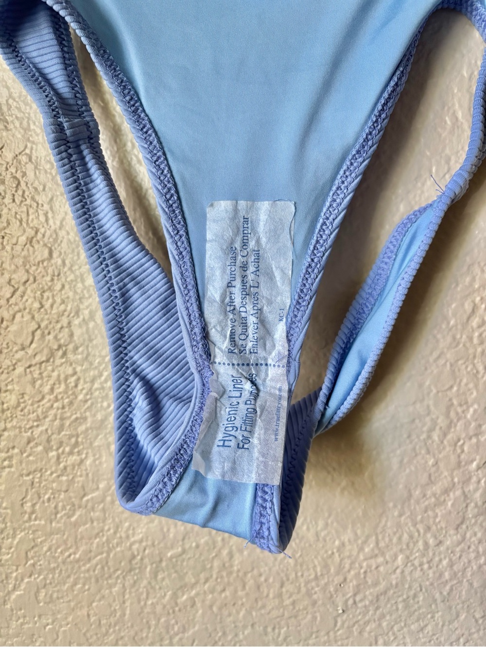 Periwinkle Ribbed Bikini Bottom - Picture 7 of 8
